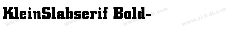 KleinSlabserif Bold字体转换